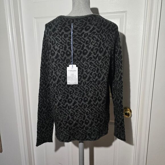 WOODEN SHIPS NWT leopard print sweater - Picture 3 of 6